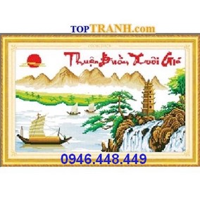 Tranh thêu thuận buồm xuôi gió